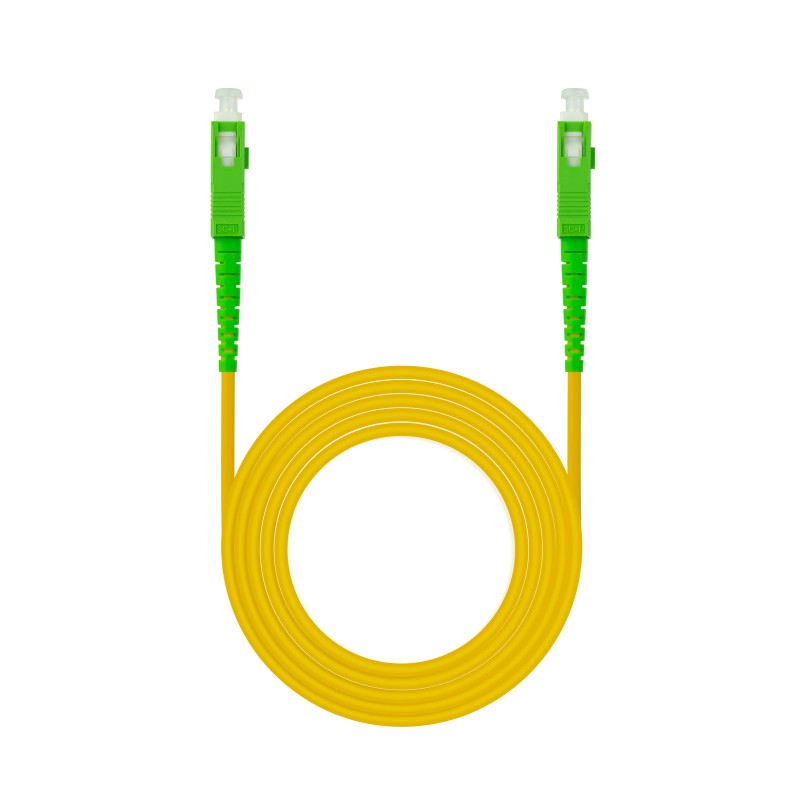Nanocable Cable de Fibra Óptica SCAPC a SCAPC Monomodo Simplex LSZH, Amarillo, 1 m
