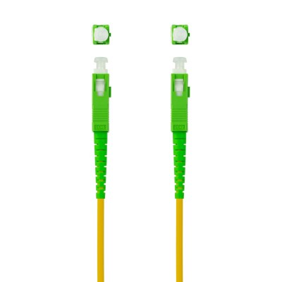 Nanocable Cable de Fibra Óptica SCAPC a SCAPC Monomodo Simplex LSZH, Amarillo, 2 m