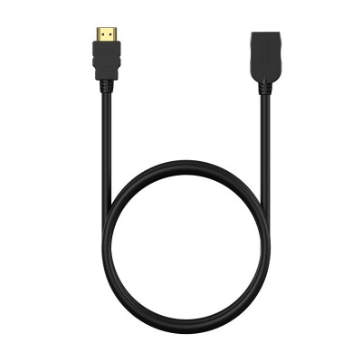 AISENS Cable HDMI V2.0 Prolongador Premium Alta Velocidad  Hec 4K@60Hz 18Gbps, AM-AH, Negro, 2.0M