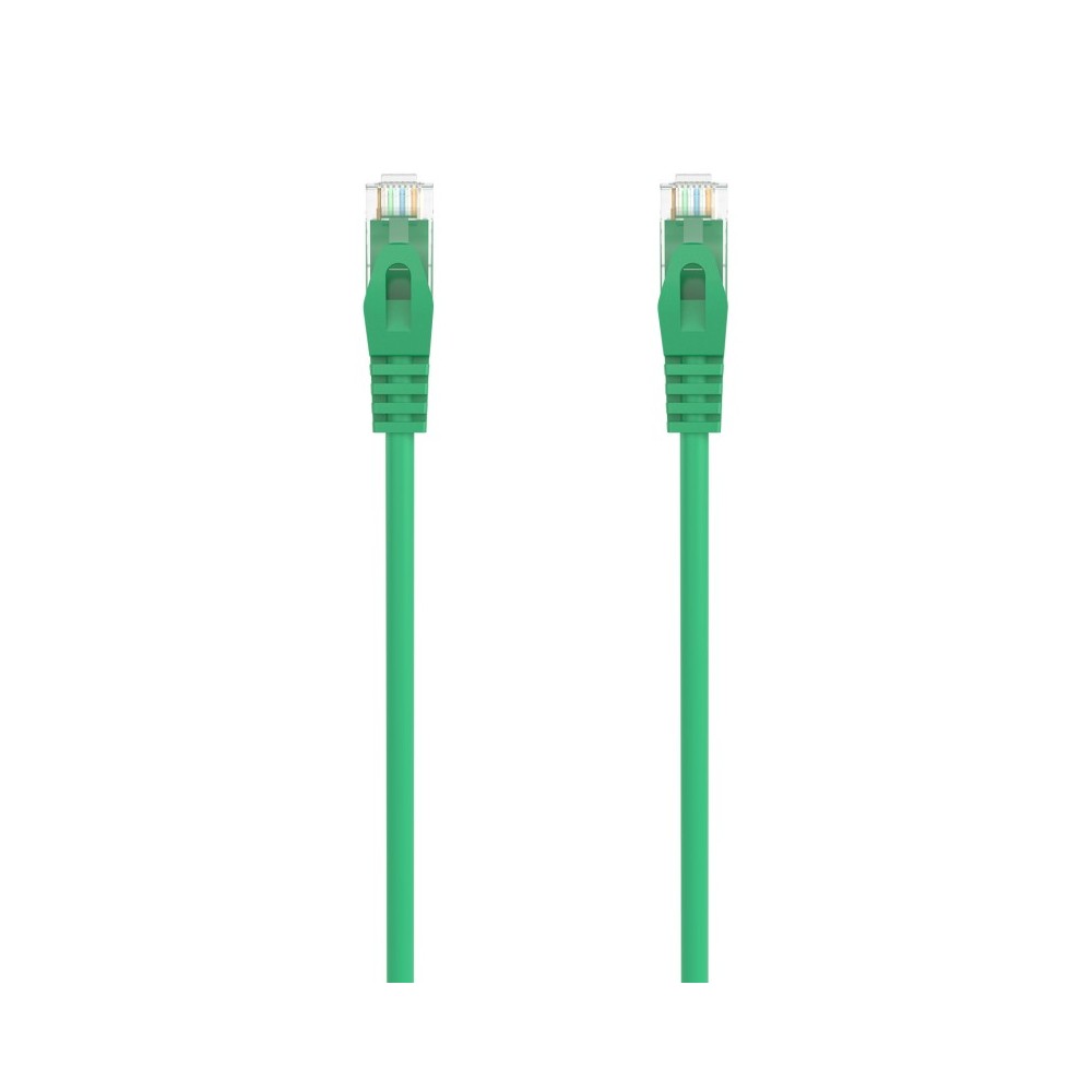 AISENS Cable de Red Latiguillo RJ45 LSZH Cat.6A 500 Mhz UTP AWG24, Verde, 25CM