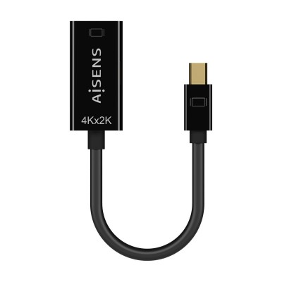 AISENS Conversor Mini DP V1.2 a HDMI V1.4 4K@30Hz, MDPM-HDMI AH, Negro, 15CM