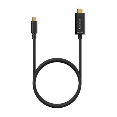 AISENS Cable Conversor USB-C A HDMI 4K@30Hz, USB-CM-HDMIM, Negro, 0.8M