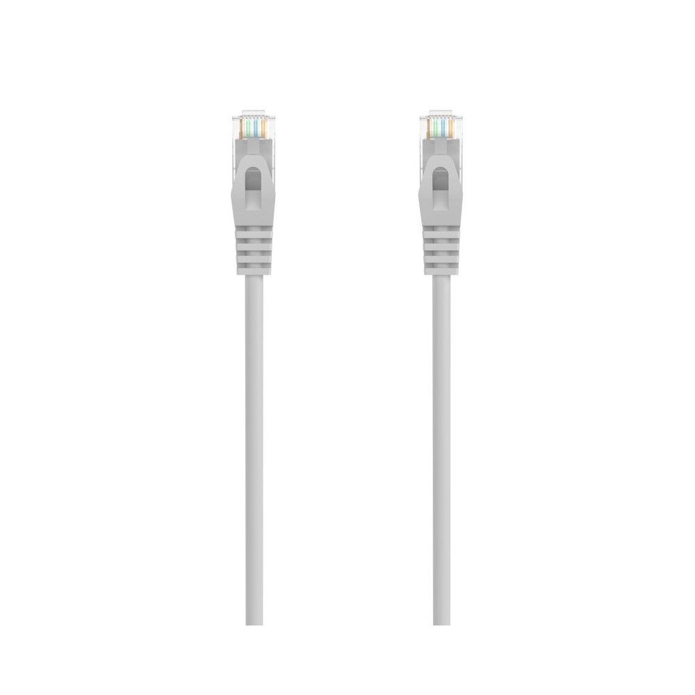 AISENS Cable de Red Latiguillo RJ45 LSZH Cat.6A 500 Mhz UTP AWG24, Gris, 30CM
