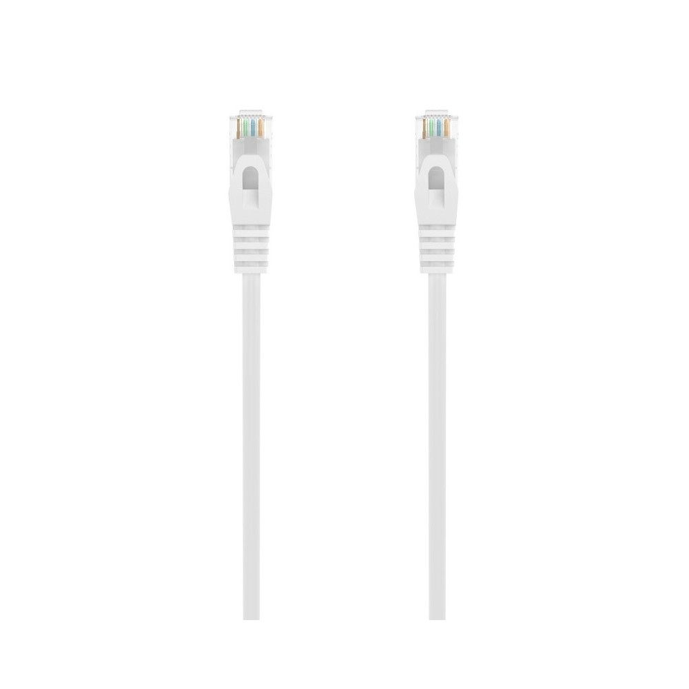 AISENS Cable de Red Latiguillo RJ45 LSZH Cat.6A 500 Mhz UTP AWG24, Blanco, 1.5M