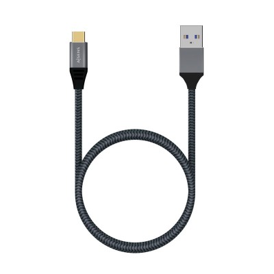 AISENS Cable USB 3.1 Gen2 Aluminio 10Gbps 3A, Tipo USB-CM-AM, Gris, 2.0M