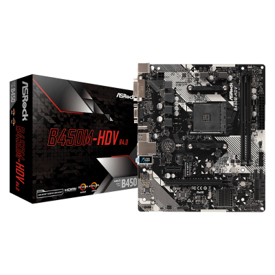 Asrock B450M-HDV R4.0 AMD B450 Zócalo AM4 micro ATX