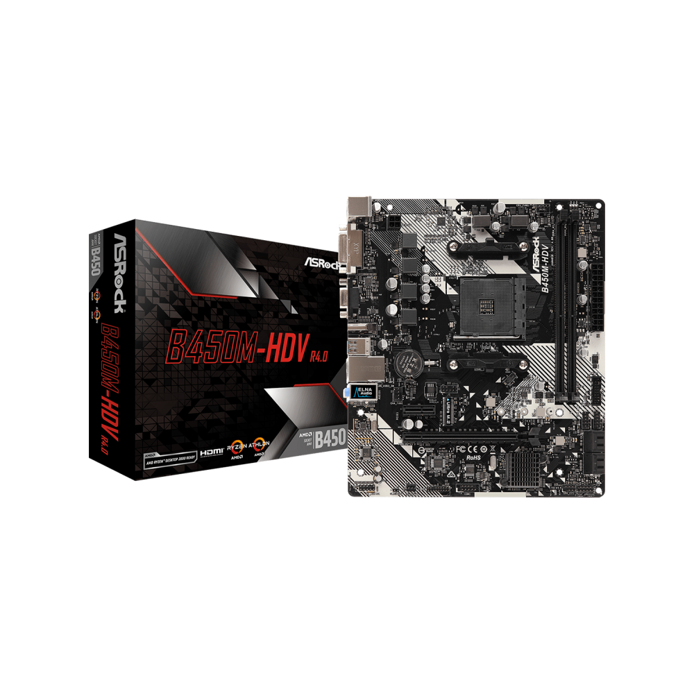 Asrock B450M-HDV R4.0 AMD B450 Zócalo AM4 micro ATX