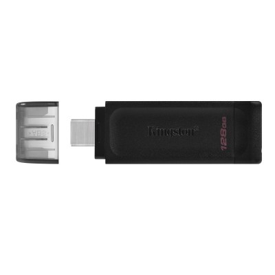Kingston Technology DataTraveler 70 unidad flash USB 128 GB USB Tipo C 3.2 Gen 1 (3.1 Gen 1) Negro