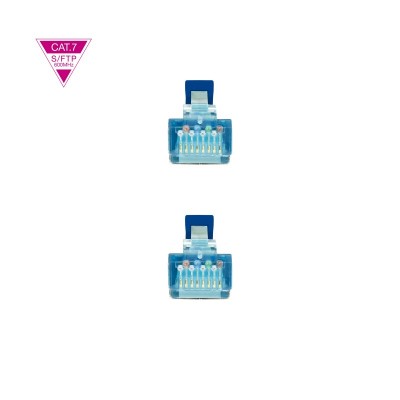 Nanocable Cable de Red Cat.7 600MHZ LSZH SFTP PIMF AWG26, Azul, 50 cm