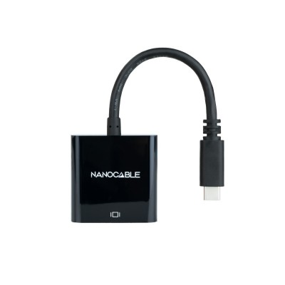 Nanocable Conversor USB-C a HDMI 4K, USB-CM-HDMIH, Negro, 15 cm