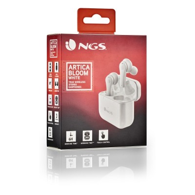 NGS ARTICA BLOOM Auriculares Inalámbrico Dentro de oído LlamadasMúsica USB Tipo C Bluetooth Blanco