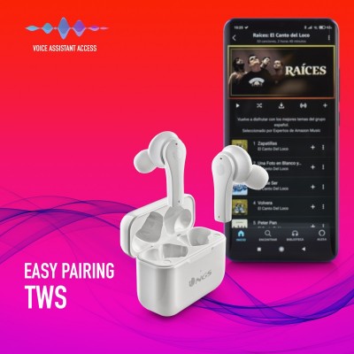 NGS ARTICA BLOOM Auriculares Inalámbrico Dentro de oído LlamadasMúsica USB Tipo C Bluetooth Blanco