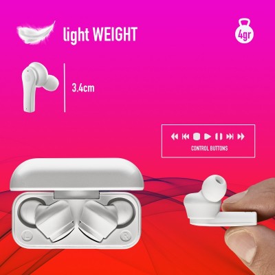 NGS ARTICA BLOOM Auriculares Inalámbrico Dentro de oído LlamadasMúsica USB Tipo C Bluetooth Blanco
