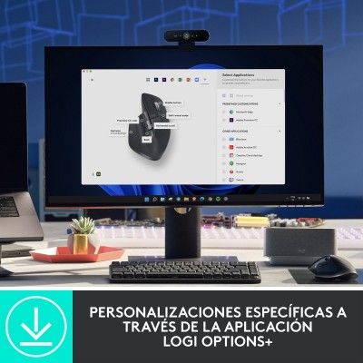 Logitech MX Master 3S ratón mano derecha RF Wireless + Bluetooth Laser 8000 DPI