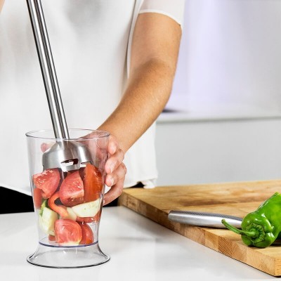 Cecotec Powerful Titanium 1000 Batidora de inmersión 1000 W Negro, Acero inoxidable