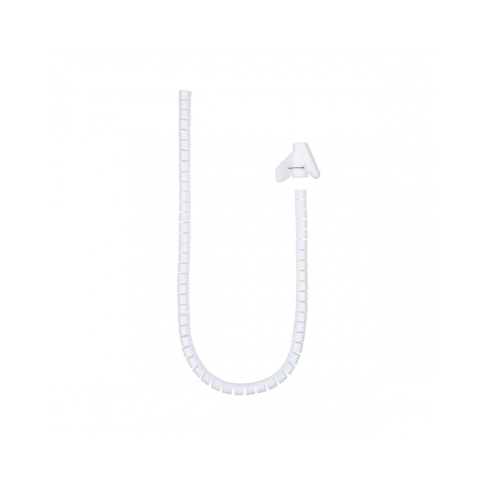Nanocable Organizador de Cables Flexible 25 mm, Blanco, 3 m