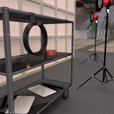 AISENS Cable DISPLAYPORT AOC V1.4 8K@60Hz 4K@120Hz 4:4:4 32.4Gbps, DPM-DPM, Negro, 10M