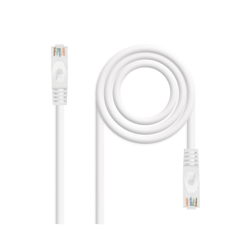 Nanocable Cable Red Latiguillo RJ45 LSZH CAT.6A UTP AWG24, Blanco, 25 cm