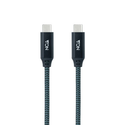 Nanocable Cable USB 3.2 Gen2x2 20Gbps 5A100W 4K60Hz USB-CM-USB-CM, GrisNegro, 2 m