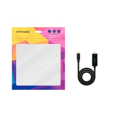 Nanocable Cable Conversor USB-C a HDMI 1.4 4K@30HZ 3 m, Negro