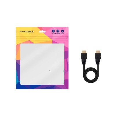 Nanocable Cable HDMI V2.0 4K@60Hz 18Gbps AM-AM, 0.5 m, Negro
