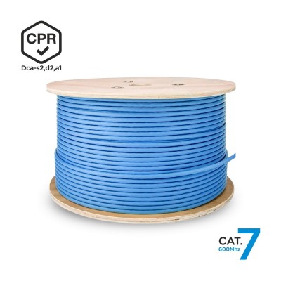 AISENS Cable de Red RJ45 LSZH CPR Dca CAT.7 600 MHZ SFTP AWG23, Azul, 305 m