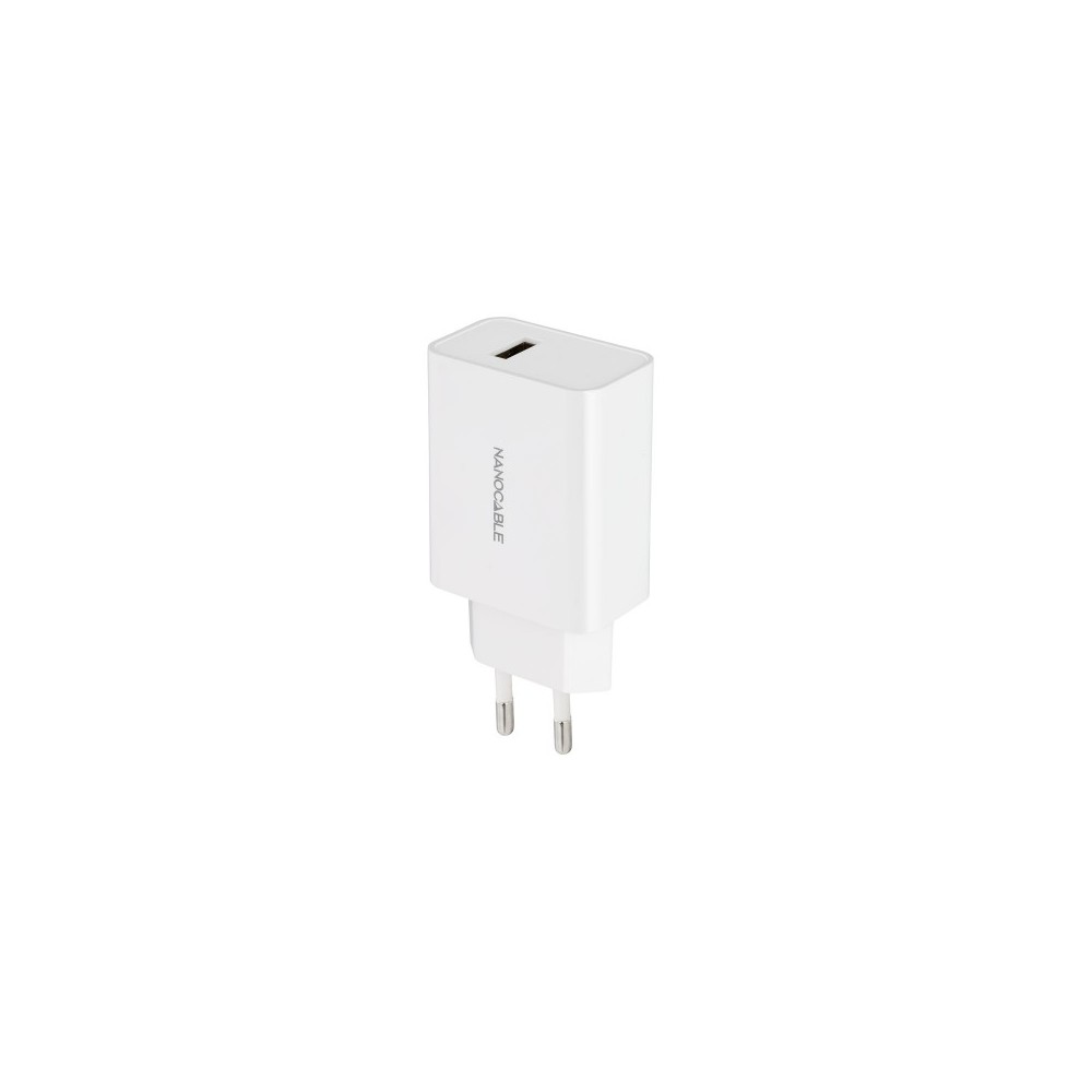Nanocable Cargador USB, 5V2.1A, Blanco