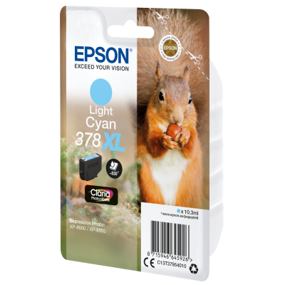 Epson Squirrel Singlepack Light Cyan 378XL Claria Photo HD Ink