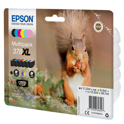Epson Squirrel Multipack 6-colours 378XL Claria Photo HD Ink