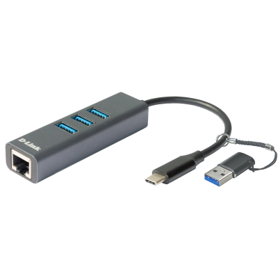 D-Link DUB-2332 base para portátil y replicador de puertos Alámbrico USB Tipo C Gris