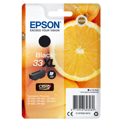 Epson Oranges Singlepack Black 33XL Claria Premium Ink
