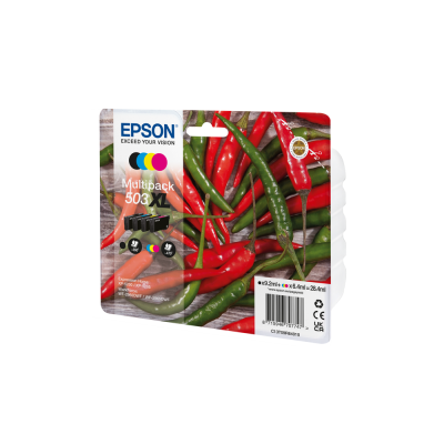 Epson 503XL cartucho de tinta 4 pieza(s) Original Alto rendimiento (XL) Negro, Cian, Magenta, Amarillo