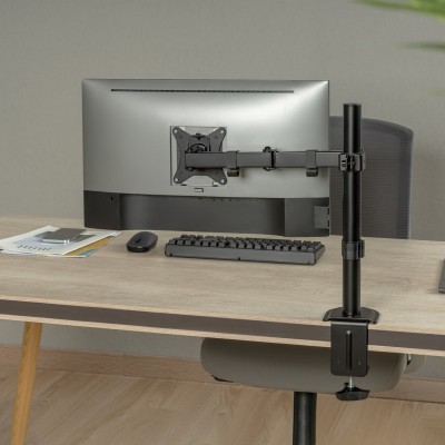 AISENS Soporte de Mesa ECO Giratorio e Inclinable para MonitorTV 9Kg (3 Pivotes, 1 Brazo) de 17-32, Negro