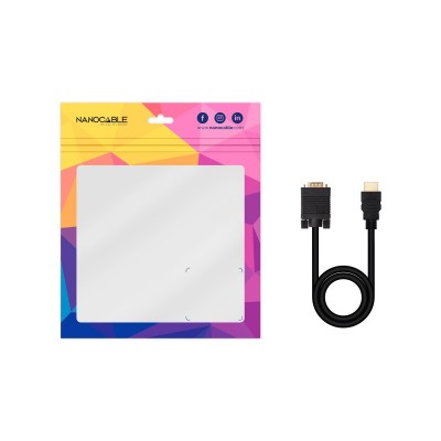 Nanocable Cable Conversor HDMI a VGA, 1.8 m, Negro