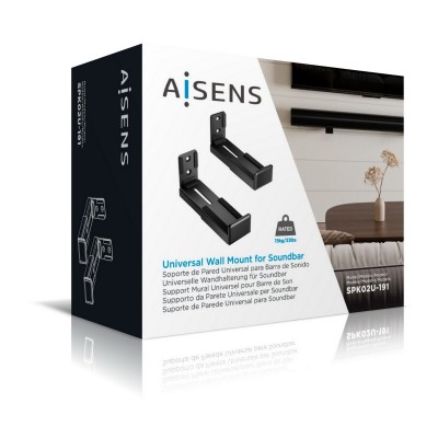 AISENS Soporte Universal de Pared para Barra de Sonido, Negro