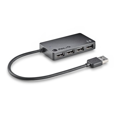 NGS IHUB4 TINY USB 2.0 480 Mbits Negro