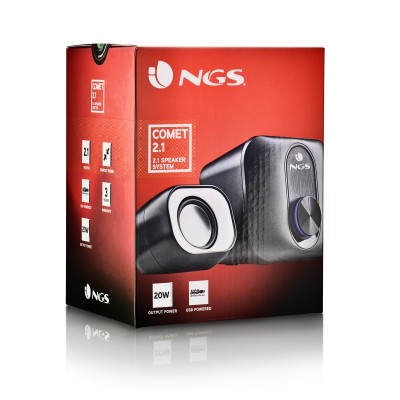 NGS COMET 2.1 conjunto de altavoces 11 W Universal Negro, Blanco 2.1 canales De 2 vías 3 W