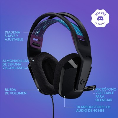 Logitech G G335 Auriculares Alámbrico Diadema Juego Negro