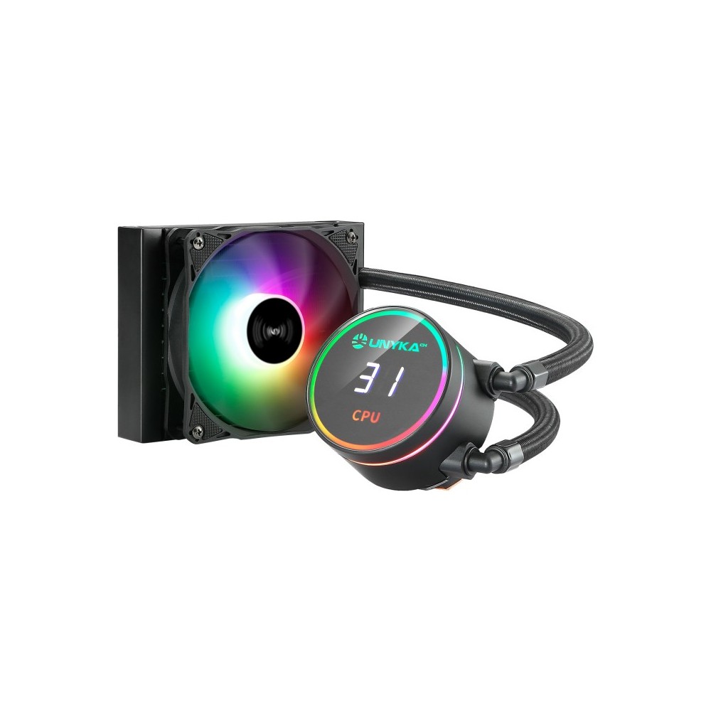UNYKAch AquaStorm 120 Procesador Sistema de refrigeración líquida todo en uno 12 cm Negro 1 pieza(s)
