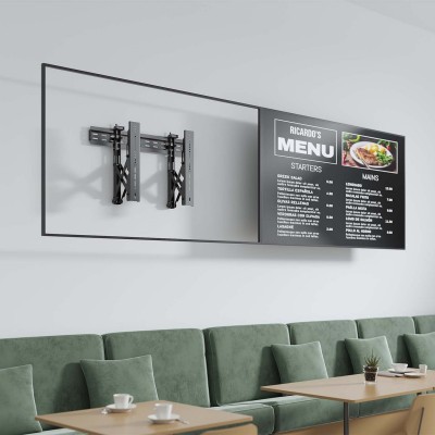 AISENS Soporte para Videowall Nivelable y Función Pop-Out para TV 45Kg de 37-70, Negro