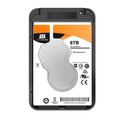 AISENS Caja Externa 2,5″ 9.5mm SATA a USB3.0USB3.1 Gen1, Negra