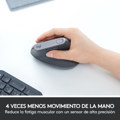 Logitech MX Vertical ratón mano derecha RF Wireless + Bluetooth Óptico 4000 DPI