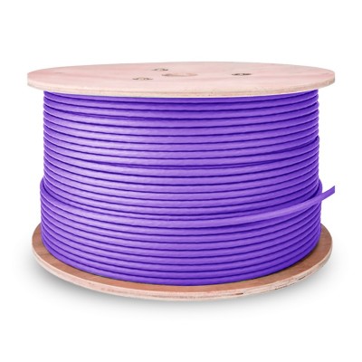 AISENS Cable de Red RJ45 LSZH Cat.6 UTP Rigido AWG23 CCA (Aleacion), Violeta, 500M