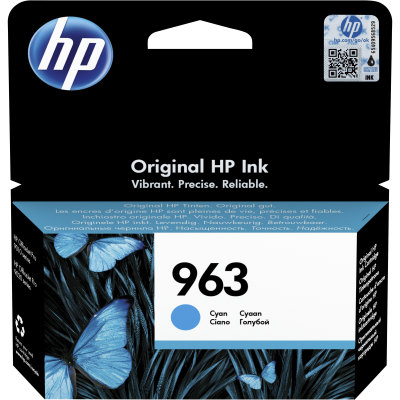 HP Cartucho de tinta Original 963 cian