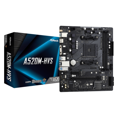 Asrock A520M-HVS AMD A520 Zócalo AM4 micro ATX