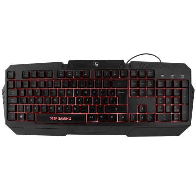 Deep Gaming Pack gaming DeepX-Wing 2 teclado Ratón incluido USB QWERTY Español Negro