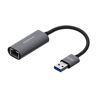 AISENS Conversor USB 3.0 A Ethernet Gigabit 101001000 Mbps, Gris, 15cm