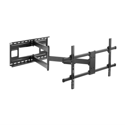 AISENS Soporte Pro Giratorio, Inclinable Y Nivelable Para Monitortv 50kg De 43-80, Negro