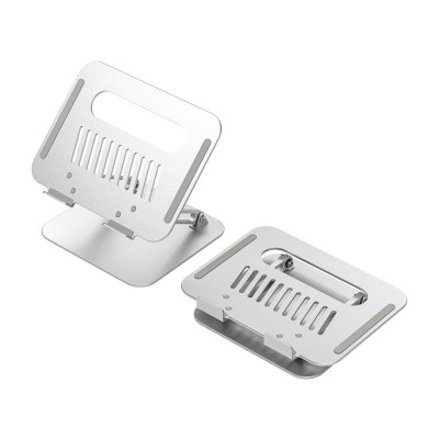 AISENS Soporte de Sobremesa XL 10-17 Ajustable para Portatil  Tablet, Plata