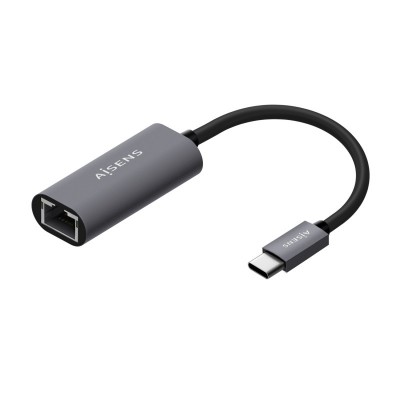 AISENS Conversor USB3.1 Gen1 USB-C A Ethernet Gigabit 101001000 Mbps, Gris, 15cm